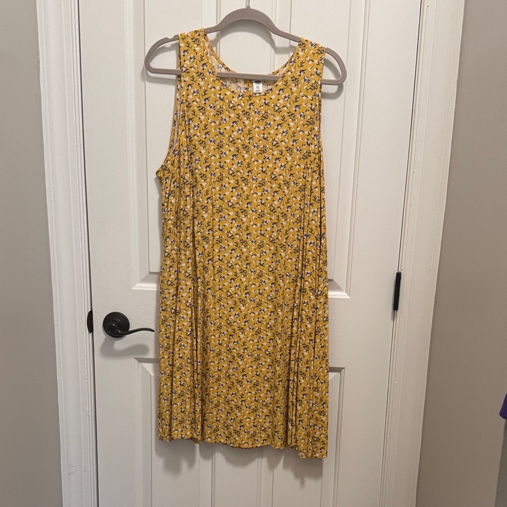 Old Navy Mustard Floral Mini Dress